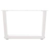 Pieds de table basse en forme de V, 2 pièces, blanc, 50 x (30-31,3) cm, acier 