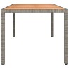 Table de jardin et dessus en bois Gris Résine tressée et acacia 