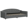 Lit de repos sans matelas gris foncé 90x200 cm tissu 