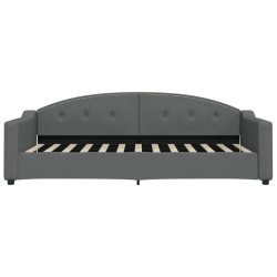 Lit de repos sans matelas gris foncé 90x200 cm tissu 