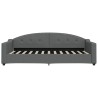 Lit de repos sans matelas gris foncé 90x200 cm tissu 
