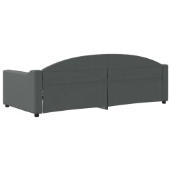 Lit de repos sans matelas gris foncé 90x200 cm tissu 