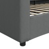 Lit de repos sans matelas gris foncé 90x200 cm tissu 