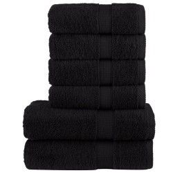 Ensemble de serviettes de qualité supérieure SOLUND 6 pcs noir 