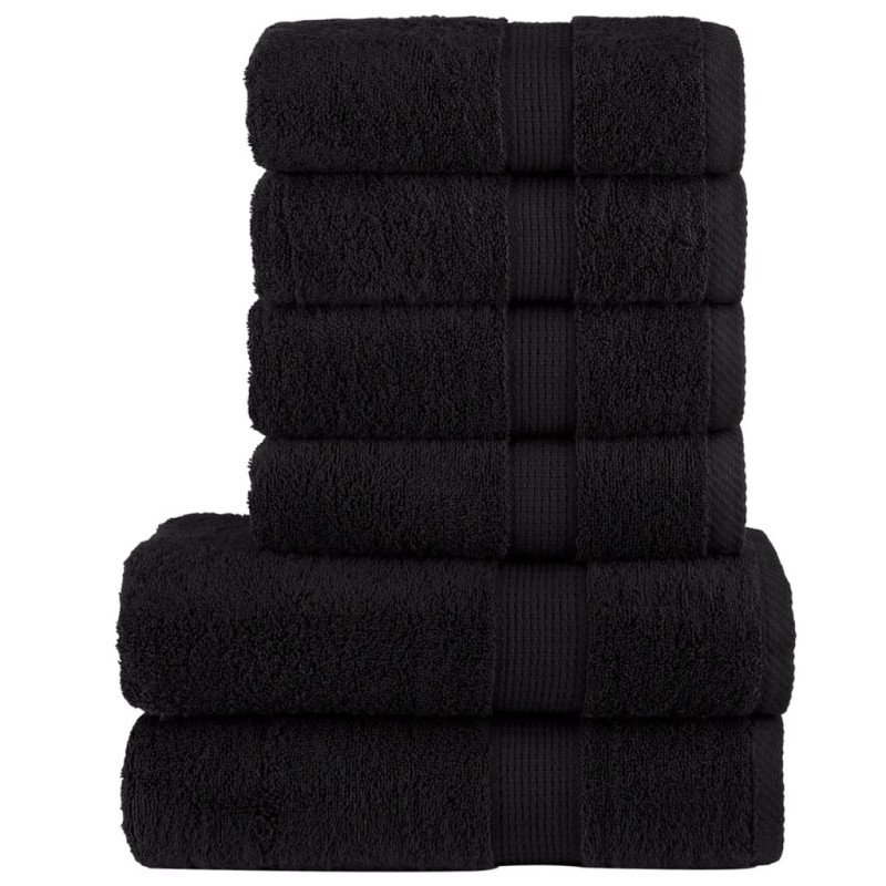 Ensemble de serviettes de qualité supérieure SOLUND 6 pcs noir 