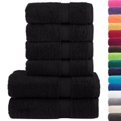 Ensemble de serviettes de qualité supérieure SOLUND 6 pcs noir 