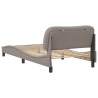 Cadre de lit sans matelas taupe 100x200 cm tissu 