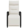 Chaise de jardin inclinable avec table d'appoint noir polyrotin 