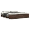 Cadre de lit sans matelas chêne marron 200x200 cm 