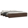 Cadre de lit sans matelas chêne marron 200x200 cm 