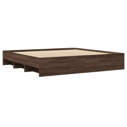 Cadre de lit sans matelas chêne marron 200x200 cm 