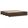 Cadre de lit sans matelas chêne marron 200x200 cm 