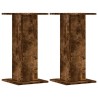 Supports de haut-parleurs 2 pcs chêne fumé bois d'ingénierie 