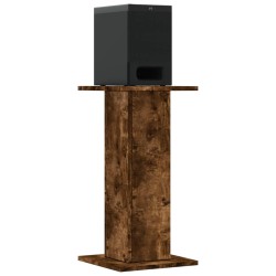 Supports de haut-parleurs 2 pcs chêne fumé bois d'ingénierie 