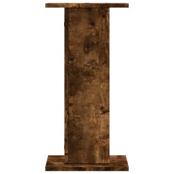 Supports de haut-parleurs 2 pcs chêne fumé bois d'ingénierie 