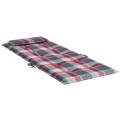 Coussins de chaise à dossier haut lot de 4 carreaux rouge 