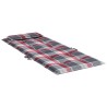 Coussins de chaise à dossier haut lot de 4 carreaux rouge 