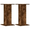 Supports pour plantes 2 pcs chêne fumé bois d'ingénierie 