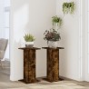 Supports pour plantes 2 pcs chêne fumé bois d'ingénierie 