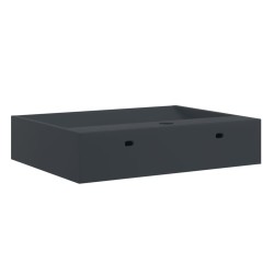 Vasque 60x38x11 cm fonte minérale/marbre anthracite 