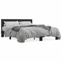 Cadre de lit sans matelas noir 160x200 cm 