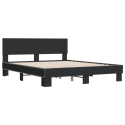 Cadre de lit sans matelas noir 160x200 cm 