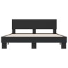 Cadre de lit sans matelas noir 160x200 cm 