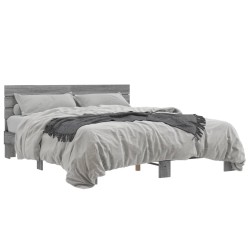 Cadre de lit sans matelas sonoma gris 160x200 cm 