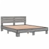 Cadre de lit sans matelas sonoma gris 160x200 cm 
