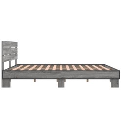 Cadre de lit sans matelas sonoma gris 160x200 cm 