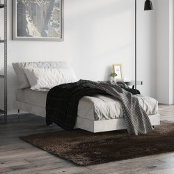 Cadre de lit sans matelas gris béton 75x190 cm 