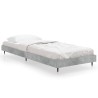 Cadre de lit sans matelas gris béton 75x190 cm 