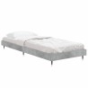Cadre de lit sans matelas gris béton 75x190 cm 