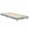 Cadre de lit sans matelas gris béton 75x190 cm 