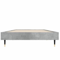 Cadre de lit sans matelas gris béton 75x190 cm 