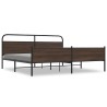 Cadre de lit en métal sans matelas chêne marron 200x200 cm 
