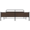 Cadre de lit en métal sans matelas chêne marron 200x200 cm 