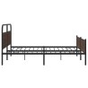 Cadre de lit en métal sans matelas chêne marron 200x200 cm 