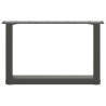 Pieds de table basse en U, 2 pièces, anthracite, 50 x (30-31) cm, acier 