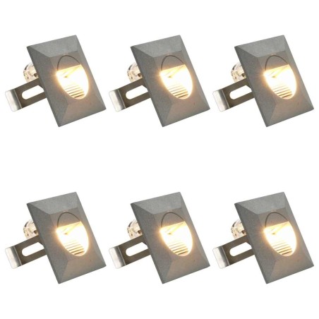Appliques murales LED d'extérieur 6 pcs 5 W Argenté Carré 