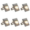 Appliques murales LED d'extérieur 6 pcs 5 W Argenté Carré 
