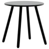 Lot de 3 Chaise de jardin noir et gris clair résine tressée 