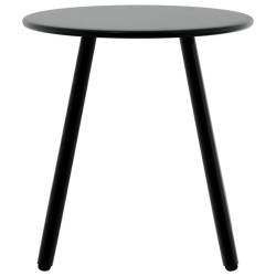 Lot de 3 Chaise de jardin noir et gris clair résine tressée 