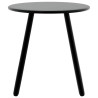 Lot de 3 Chaise de jardin noir et gris clair résine tressée 