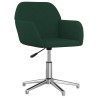 Chaises pivotantes à manger lot de 2 vert foncé tissu 