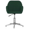 Chaises pivotantes à manger lot de 2 vert foncé tissu 
