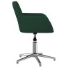 Chaises pivotantes à manger lot de 2 vert foncé tissu 