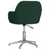 Chaises pivotantes à manger lot de 2 vert foncé tissu 
