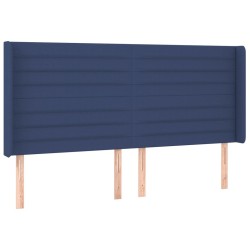 Tête de lit à LED Bleu 183x16x118/128 cm Tissu 