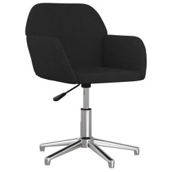 Chaises pivotantes à manger lot de 2 Noir Tissu 